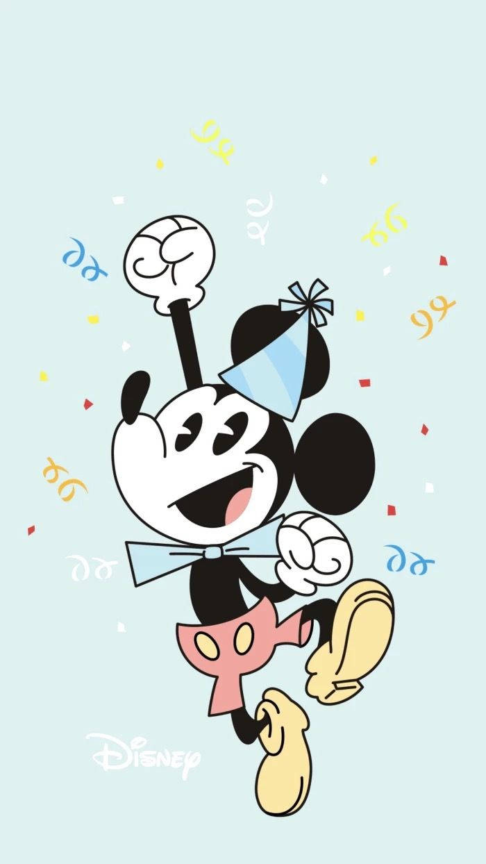 Mickey Mouse Cheerful Birthday Wallpaper
