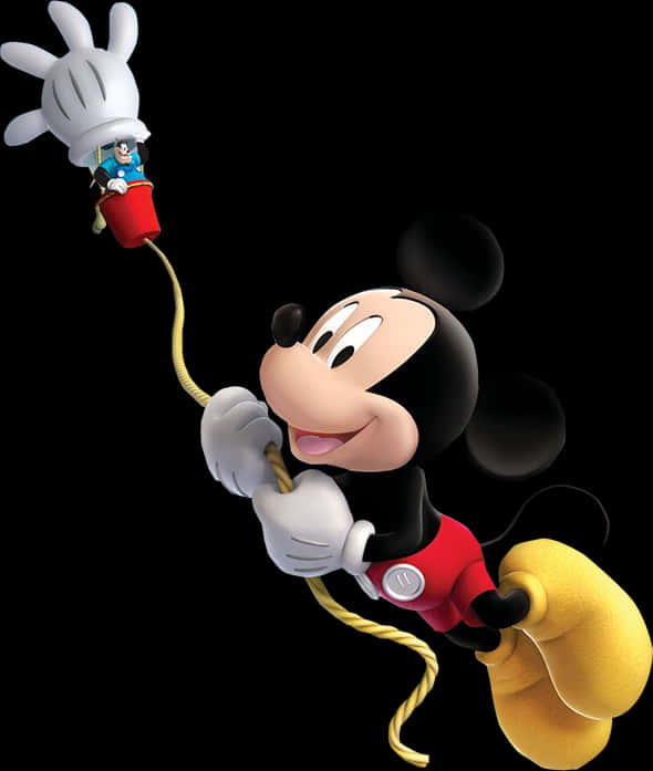 Download Mickey Mouse Climbing Rope | Wallpapers.com