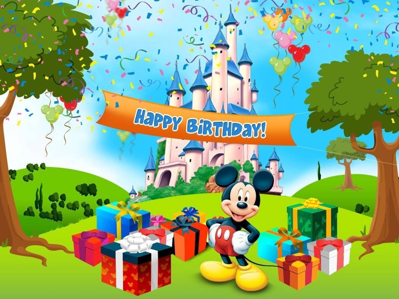Mickey Mouse Clubhouse Birthday Castle Wallpaper