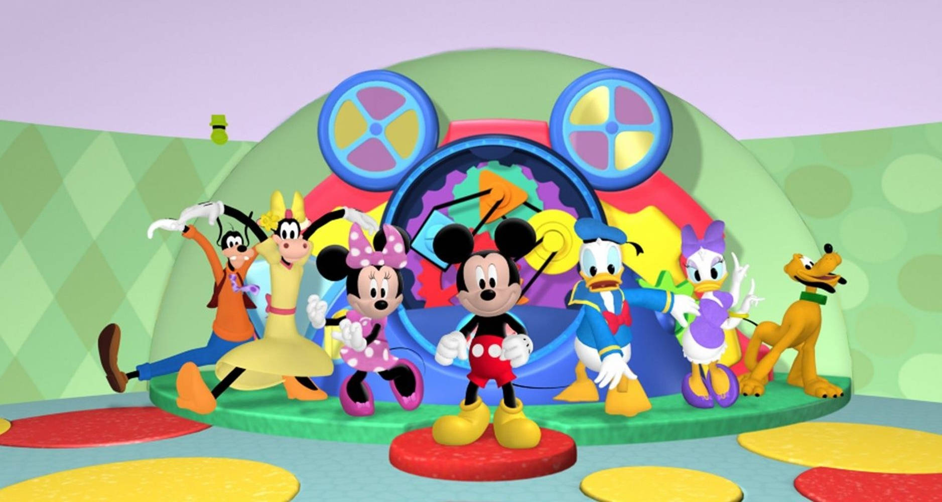 Mickey Mouse Clubhouse Funky Stage Wallpaper