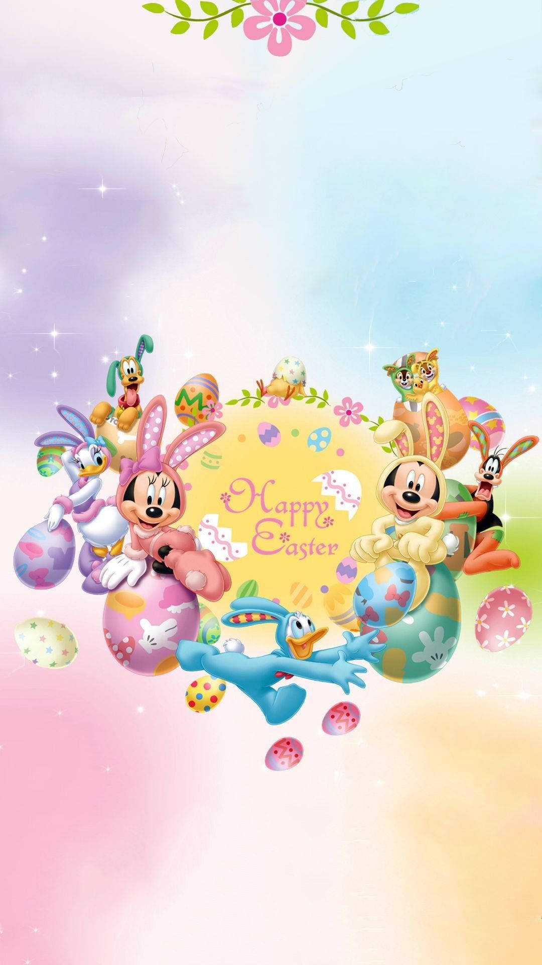 Posterdi Mickey Mouse Clubhouse Buona Pasqua Sfondo