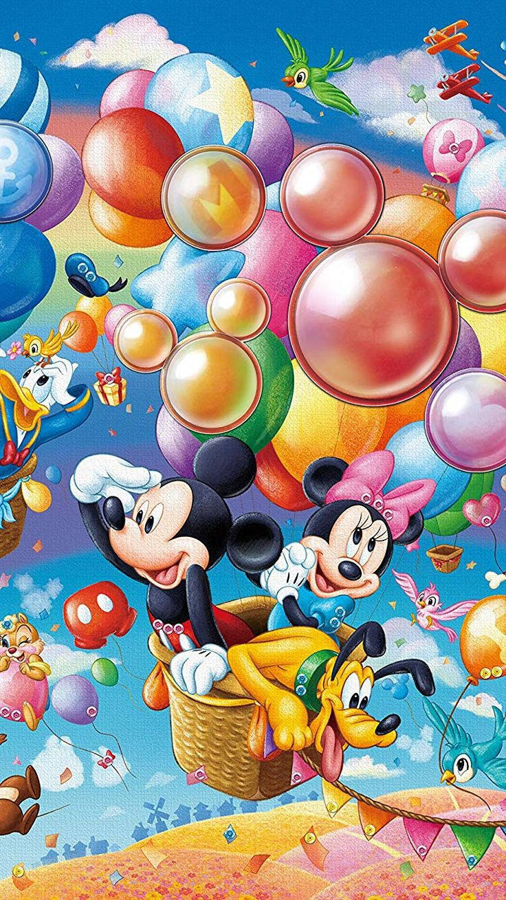 Download Mickey Mouse Colorful Birthday Wallpaper 