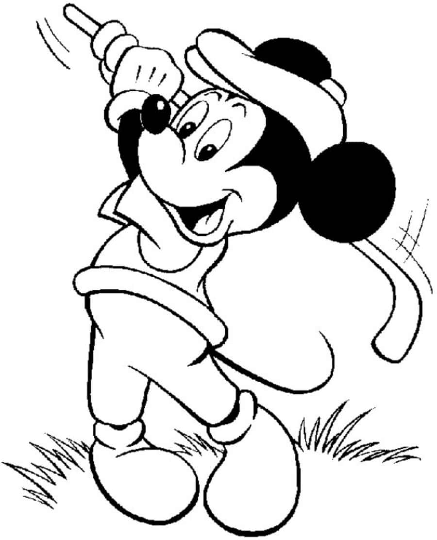 Väckkonstnären I Ditt Lilla Barn Med Denna Mickey Mouse Målarbild!