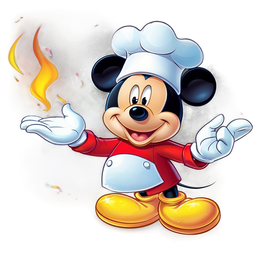 Mickey Mouse Cooking Chef Png 05032024 PNG