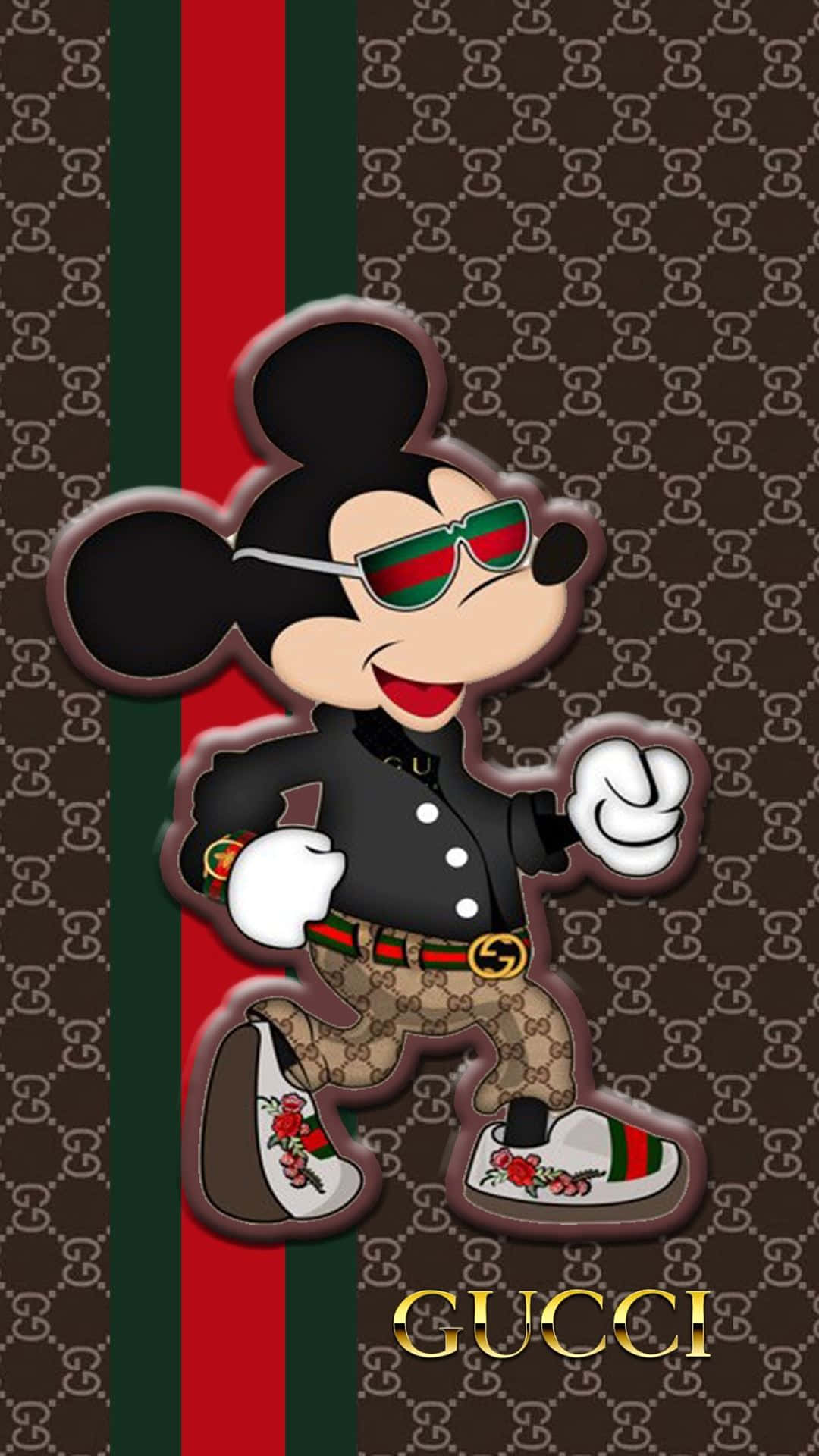 Mickey Mouse ser cool ud mens han har det sjovt Wallpaper