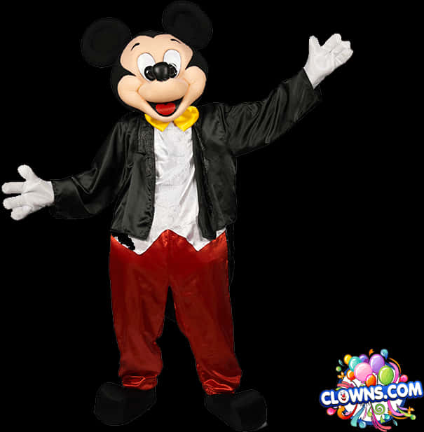 Mickey_ Mouse_ Costume_ Character_ Pose PNG