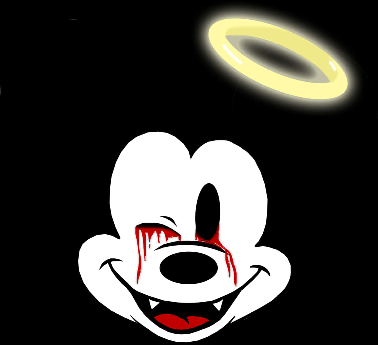 Mickey Mouse Dark Angelic Halo PNG