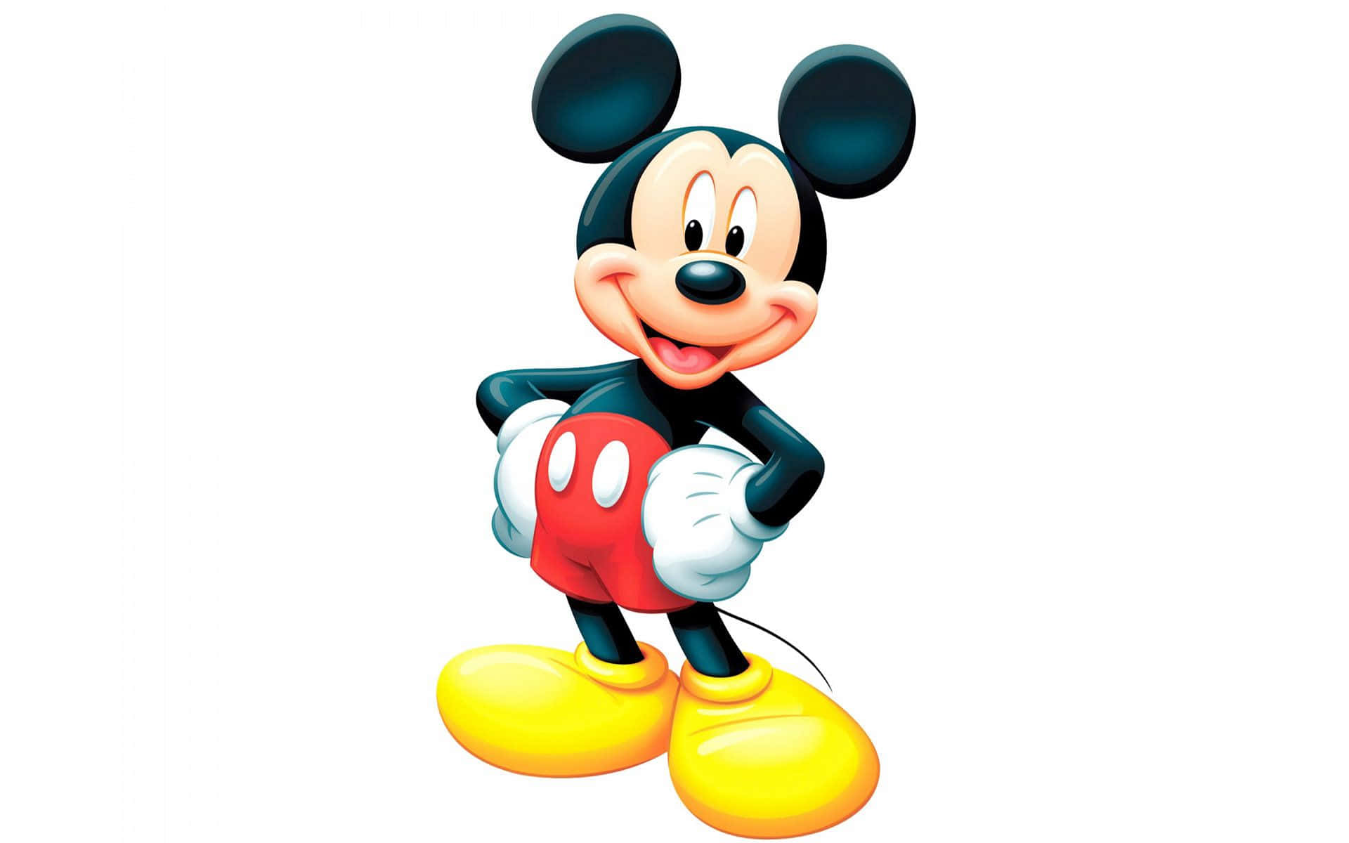 Mickey Mouse Desktop Standing Wallpaper