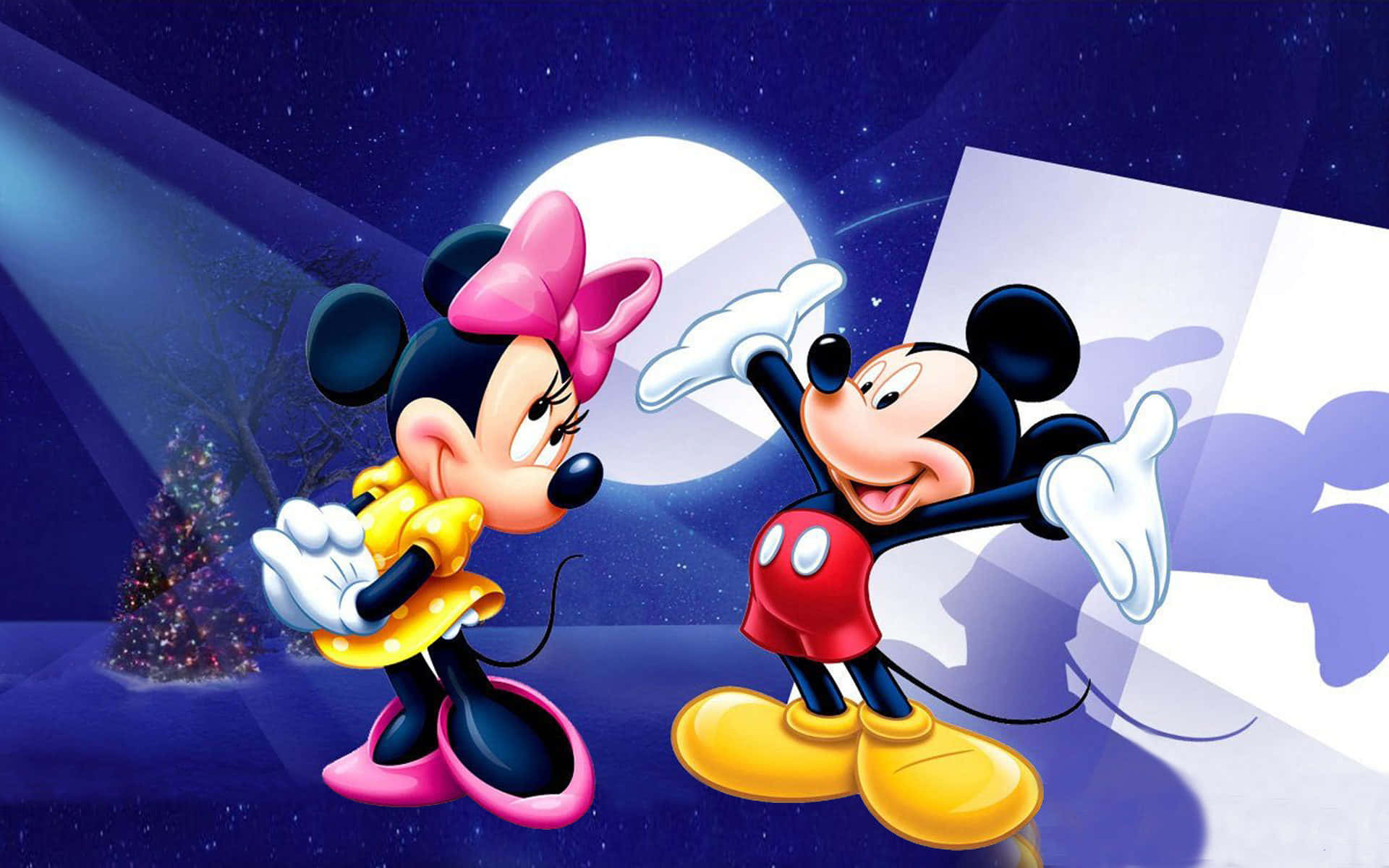 Mickey Mouse Desktop Tree Wallpaper