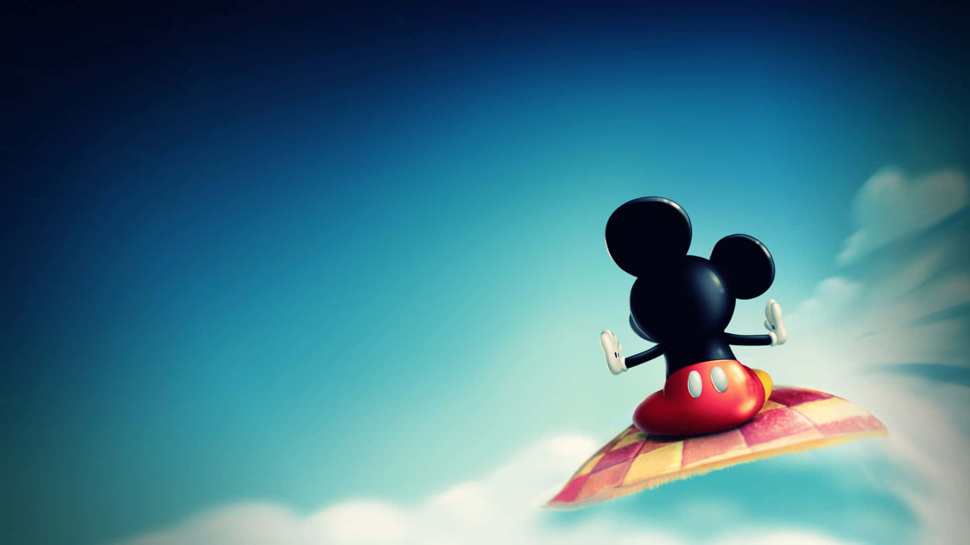 Mickey Mouse Desktop Flying Wallpaper