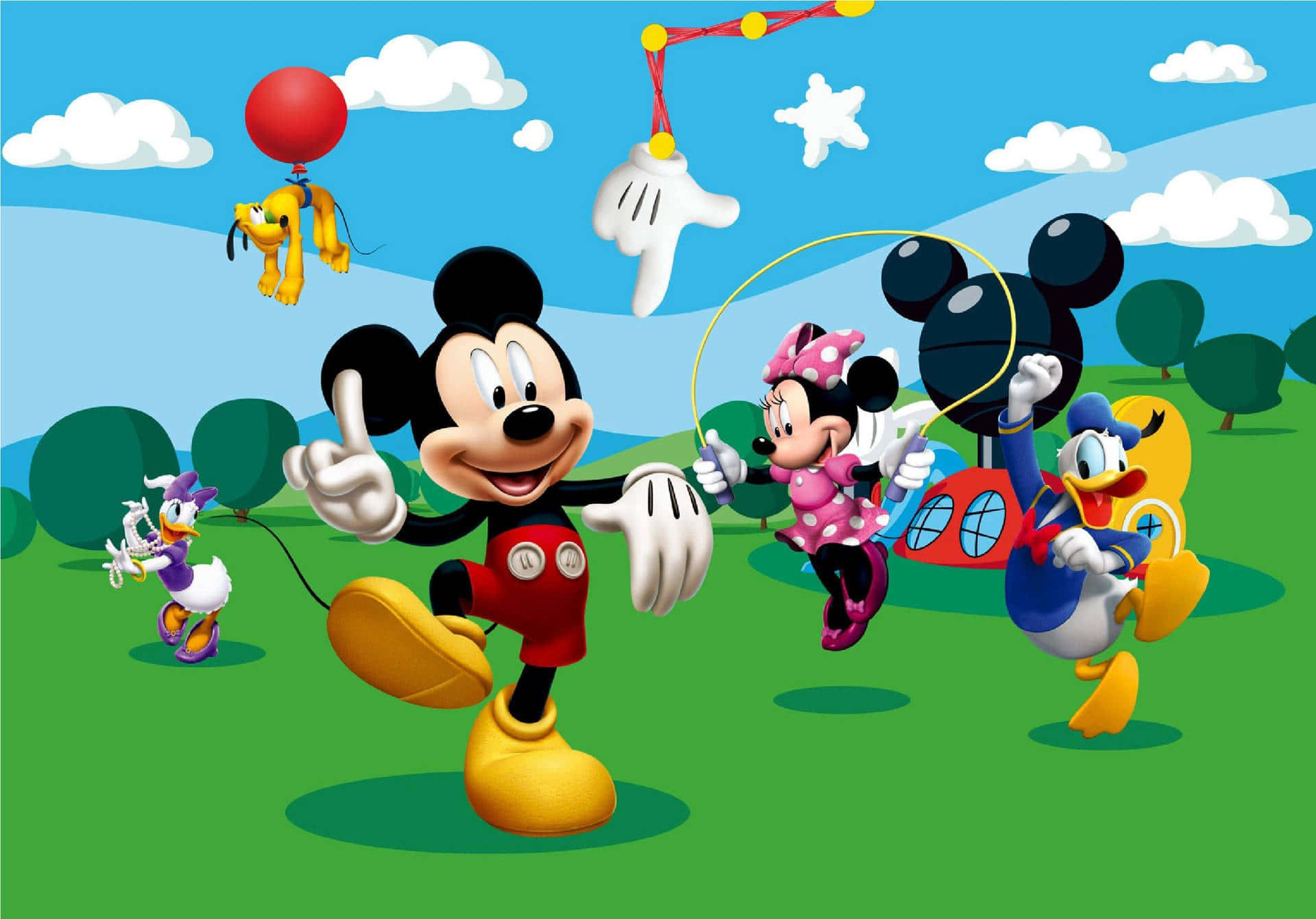 Mickey Mouse Desktop Field Wallpaper