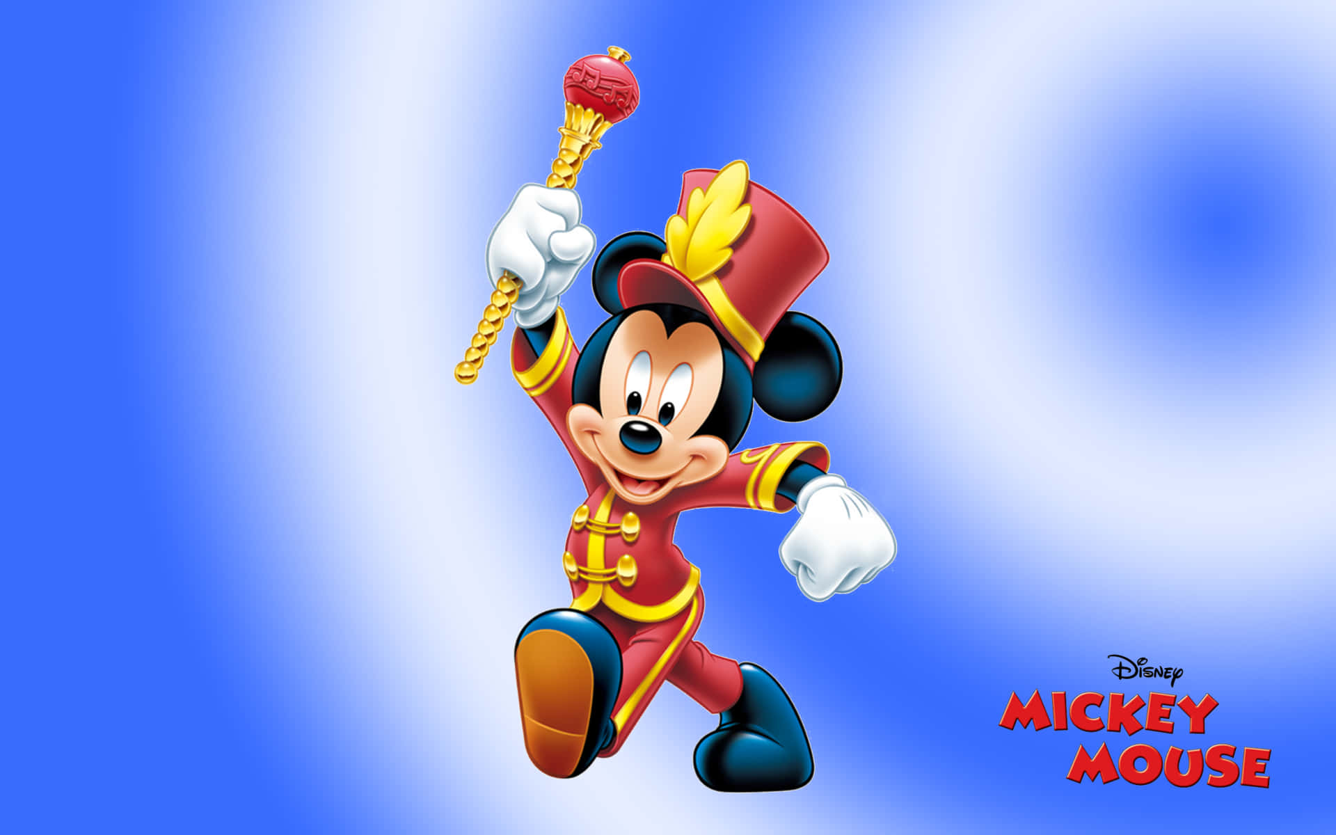 Wallpaperadorável Mickey Mouse Acenando Para Você Na Sua Tela De Fundo. Papel de Parede
