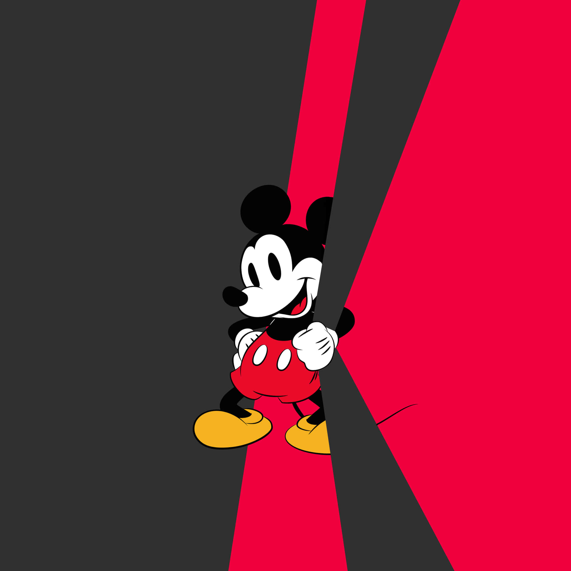 Mickey Mouse Desktop Red And Black Wallpaper
