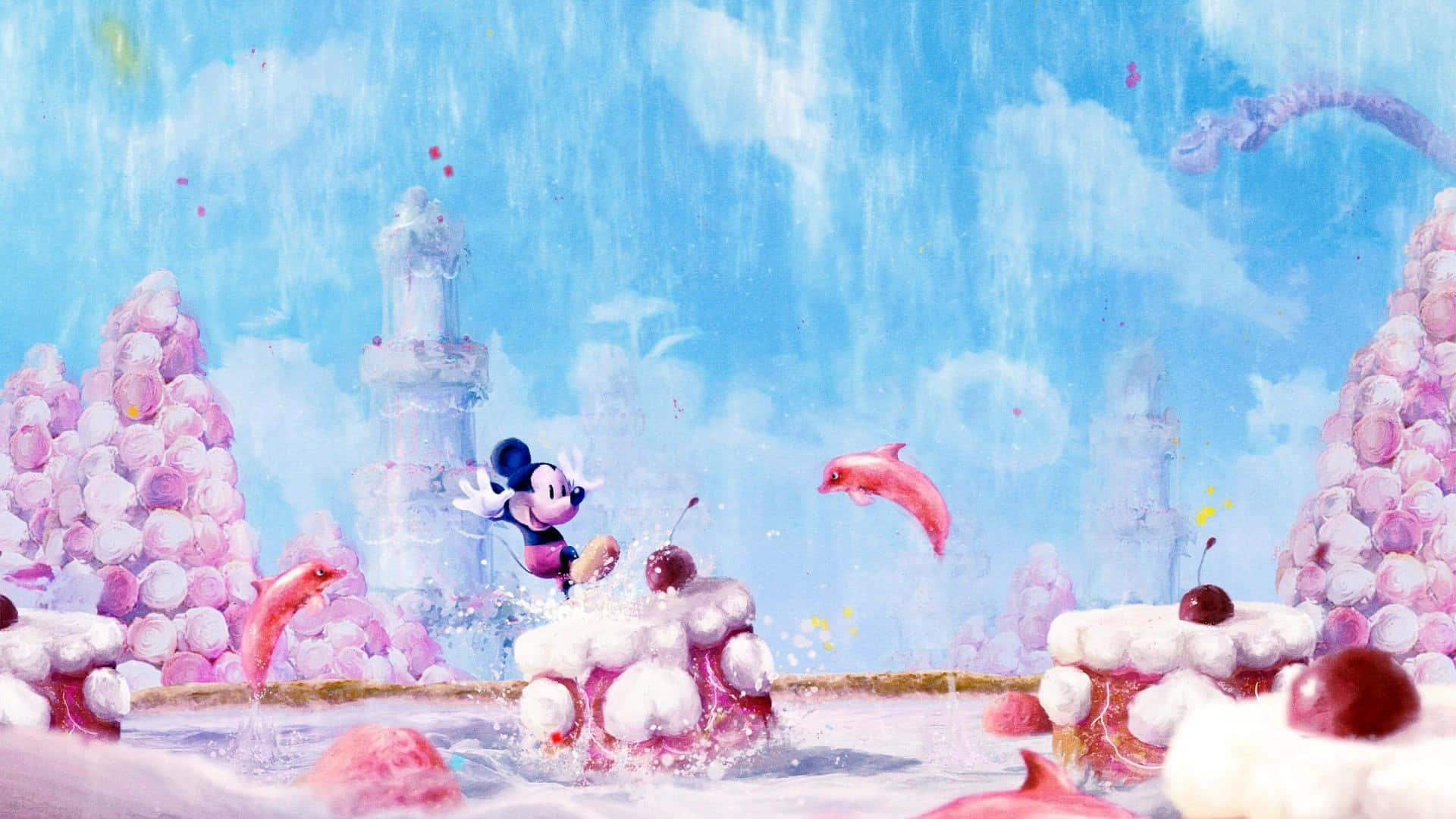 Mickey Mouse Desktop Cake Wallpaper