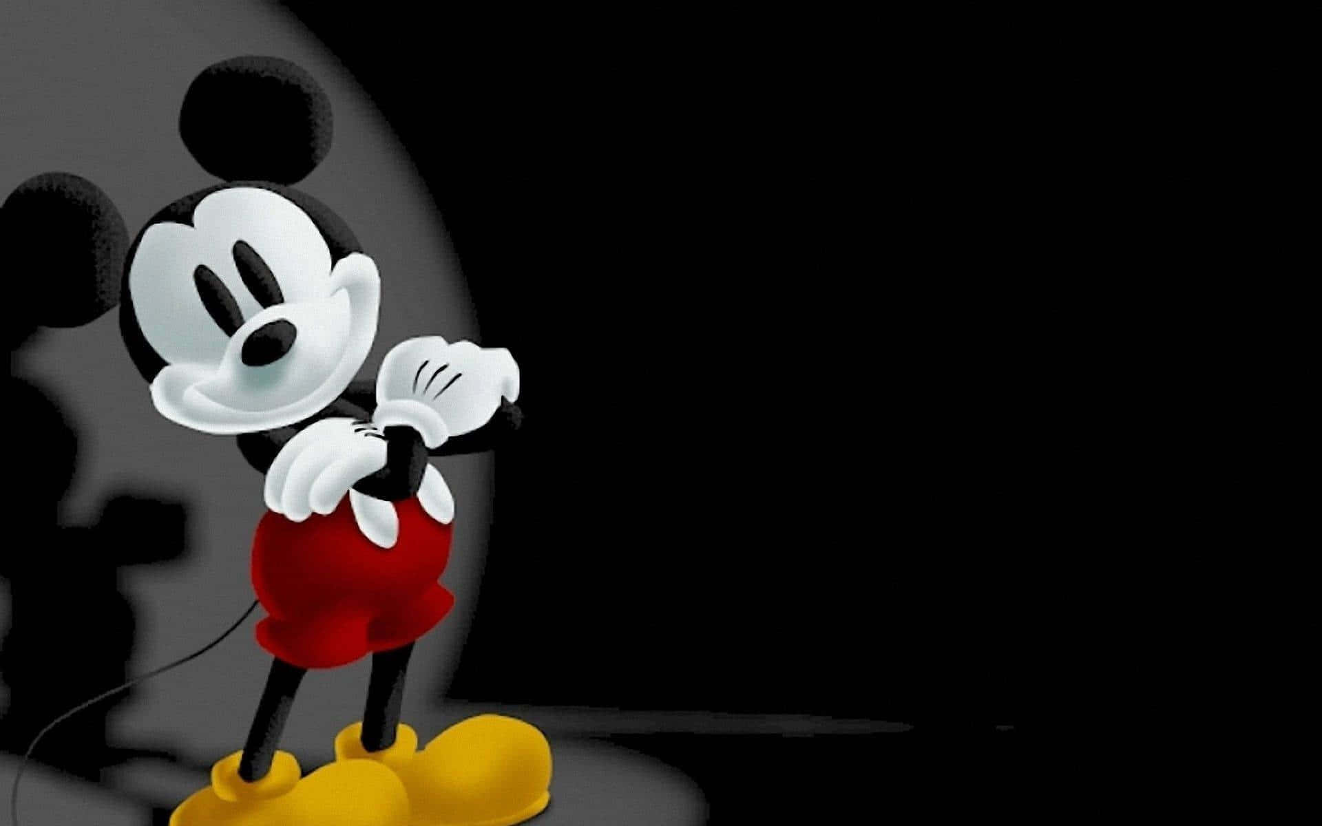 A Mickey Mouse Desktop Dark Wallpaper