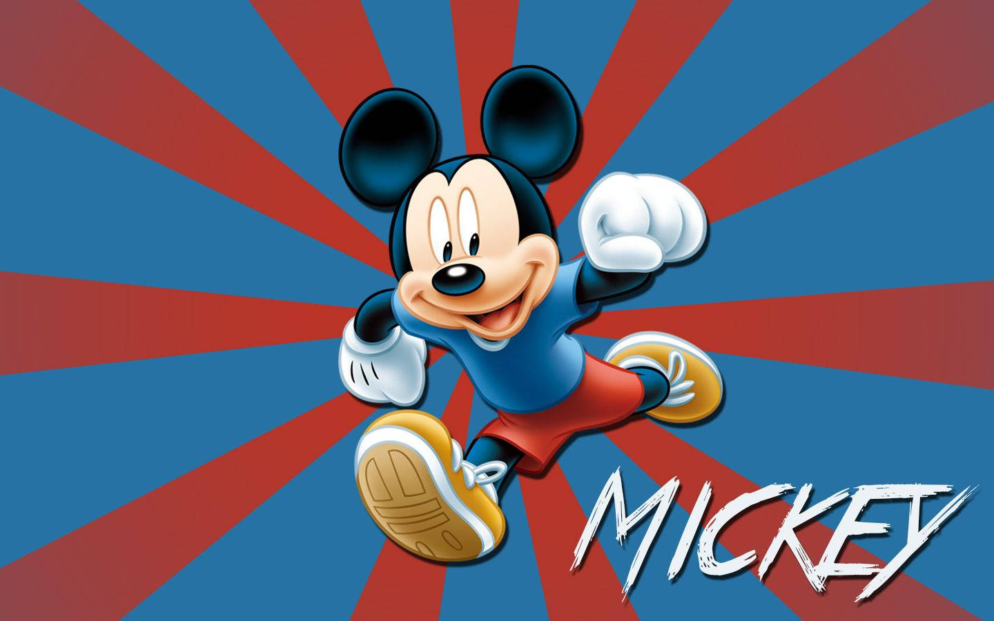 Mickeymouse Disney Abstrakt Strålar Wallpaper