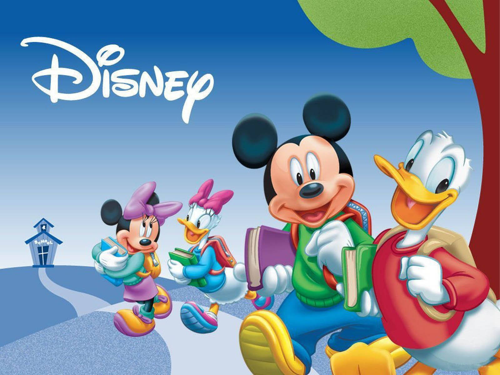 Mickey Mouse Disney School With Friends Wallpaper