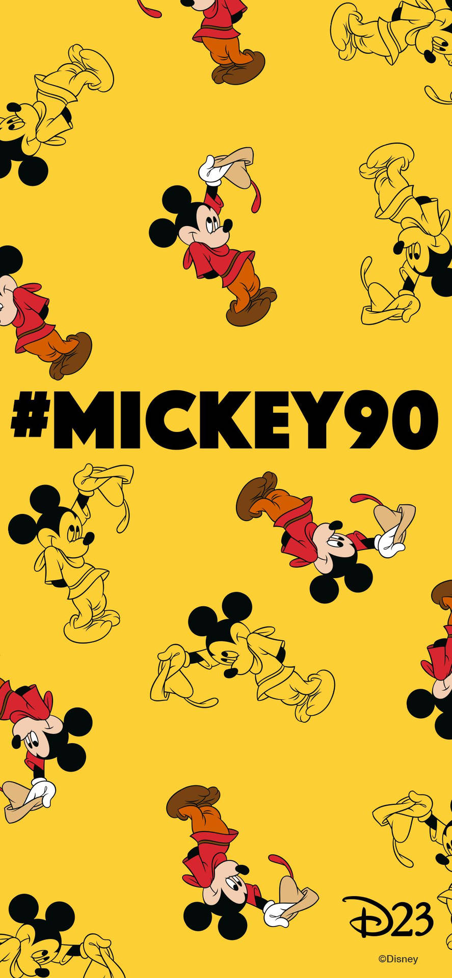 Mickey Mouse Disney Yellow Aesthetic Wallpaper