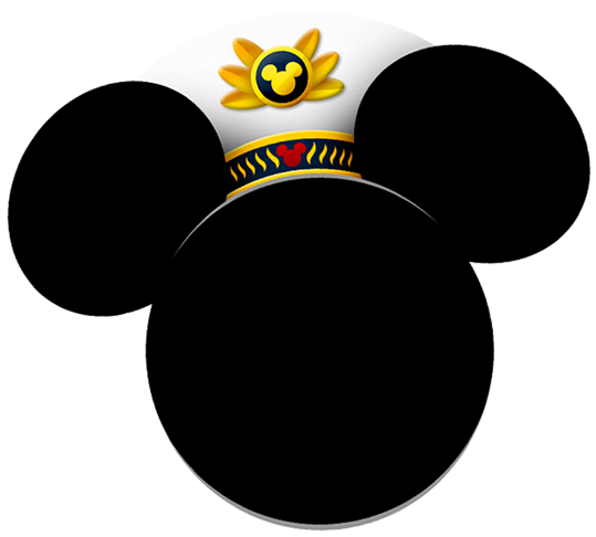 Mickey Mouse Ears Captain Design PNG