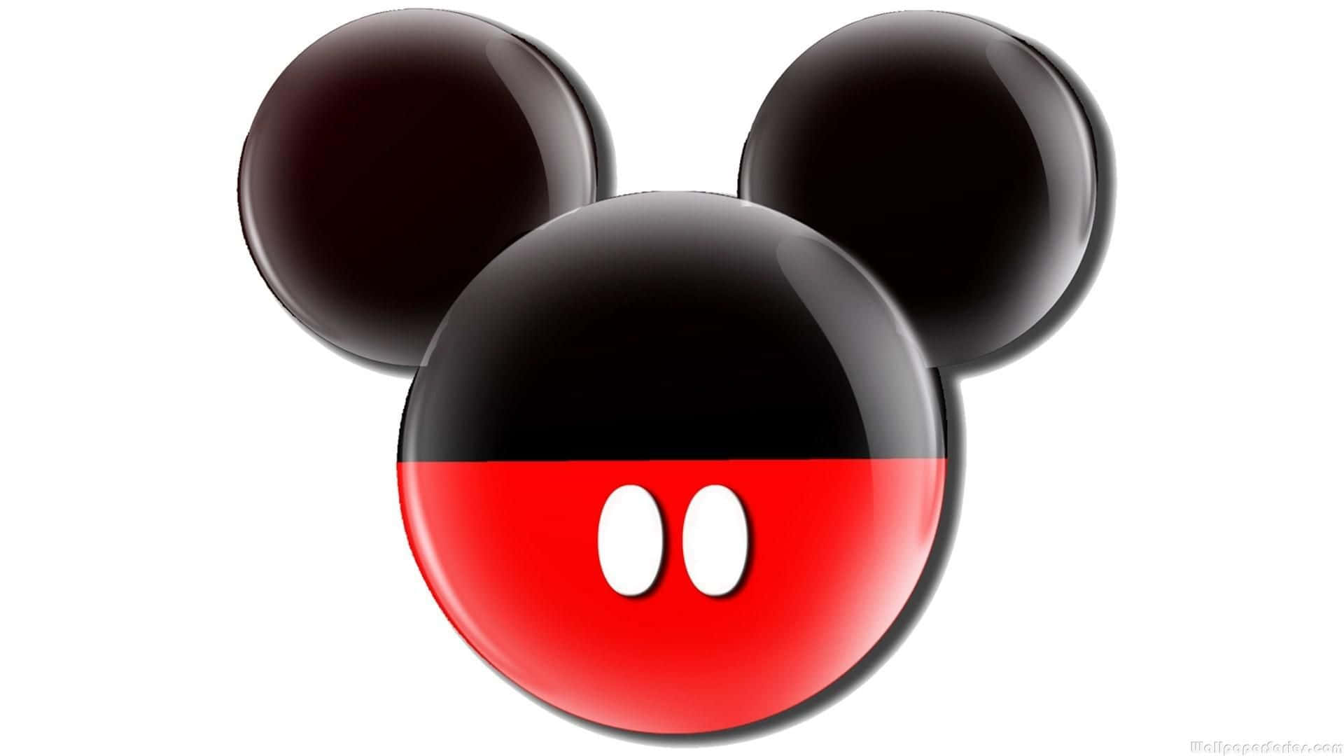 Enbild På Det Klassiska Mickey Mouse-öronparet. Wallpaper