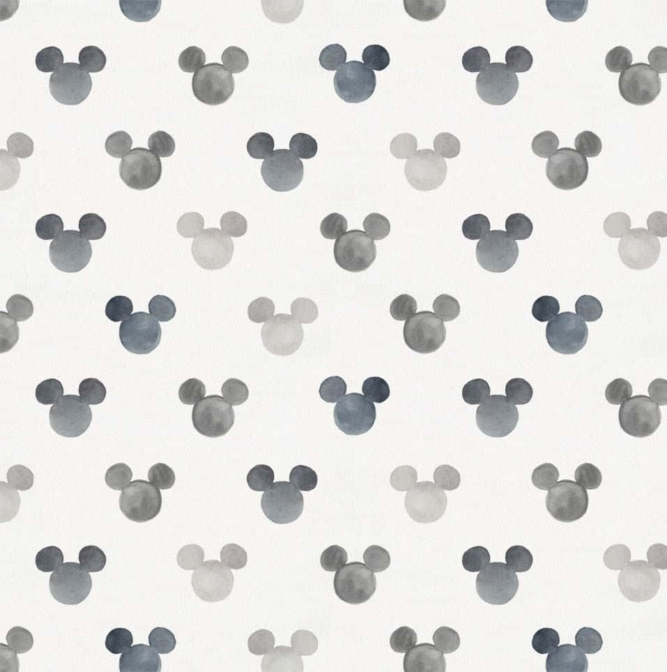 Temade Orejas De Mickey Mouse En Negro Y Gris. Fondo de pantalla