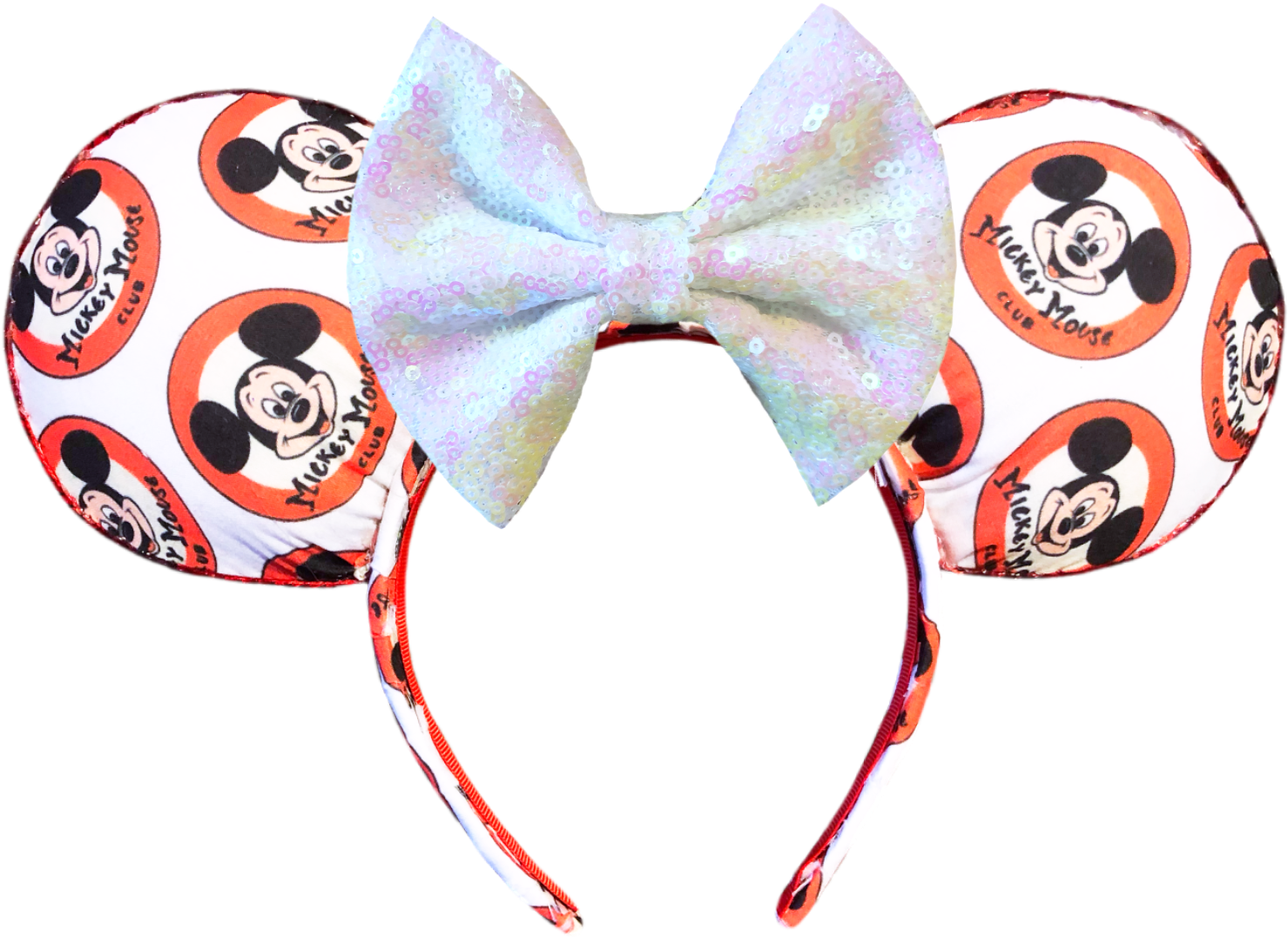 Mickey Mouse Ears Headbandwith Bow PNG