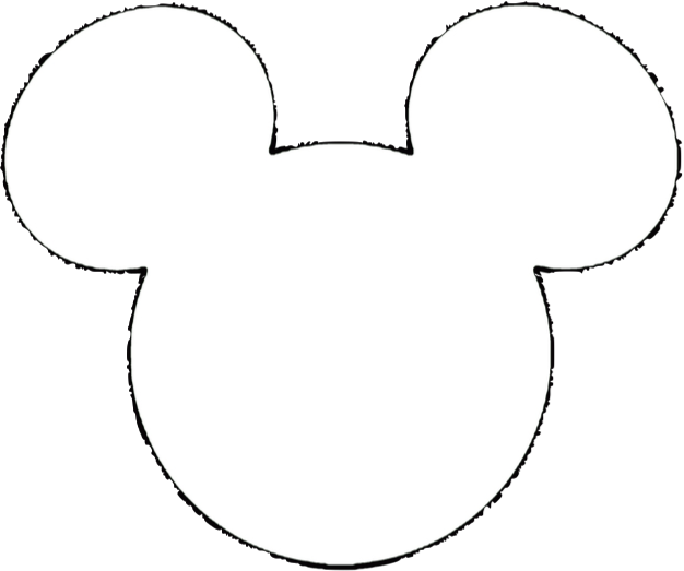 Mickey Mouse Ears Outline PNG