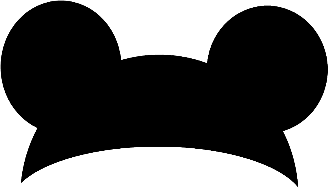 Mickey Mouse Ears Silhouette PNG