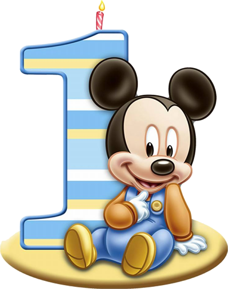 Mickey Mouse First Birthday Celebration PNG