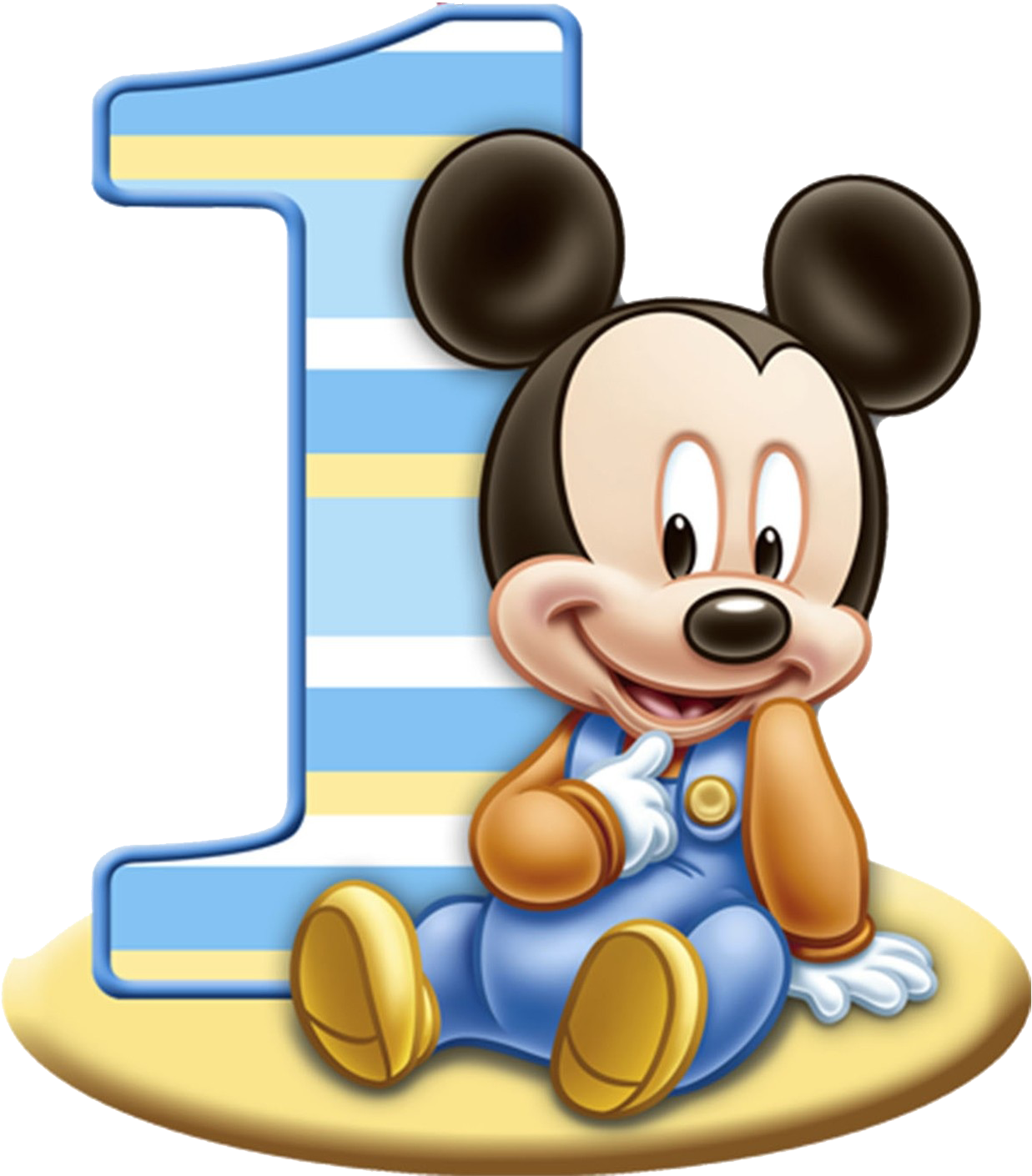 Mickey Mouse First Birthday Celebration PNG