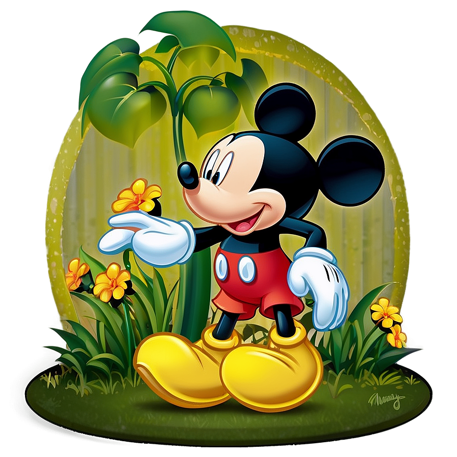Mickey Mouse Gardening Fun Png Khk PNG