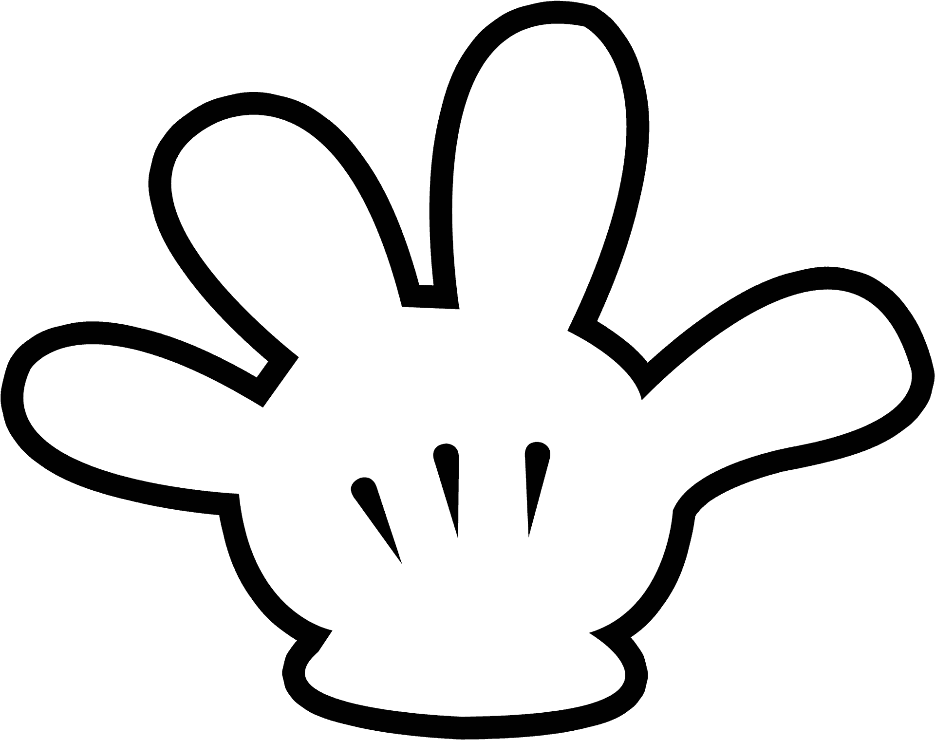 Mickey Mouse Hand Gesture PNG