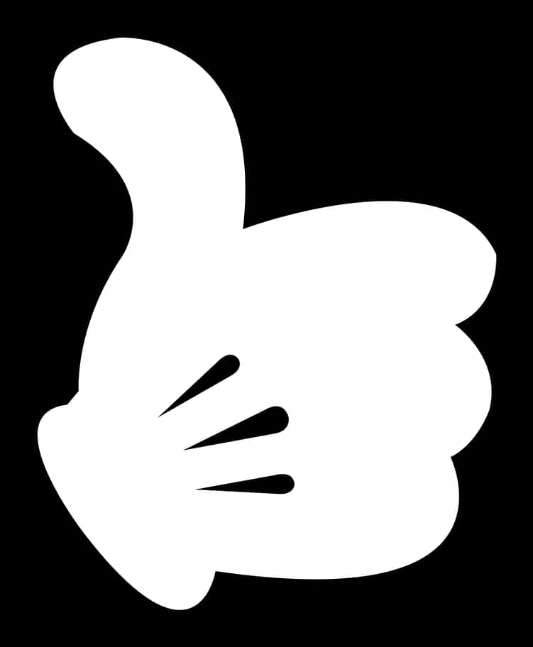 Mickey Mouse Hand Silhouette PNG
