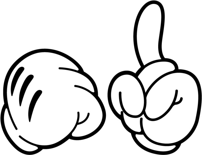 Mickey Mouse Hands Gestures PNG