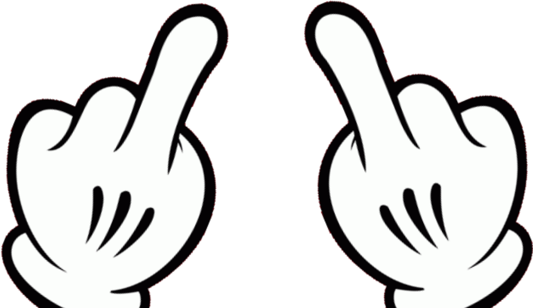 Mickey Mouse Hands Pointing Up PNG