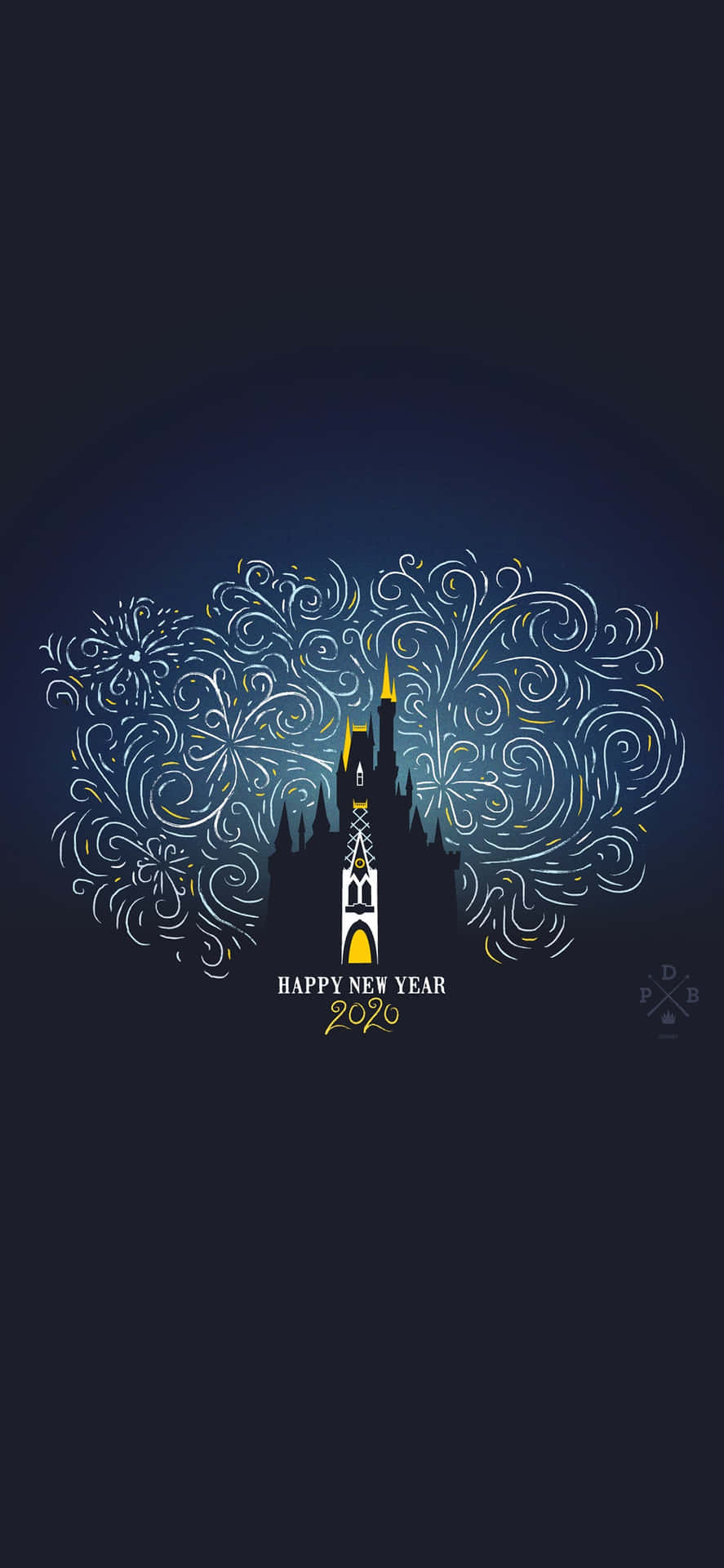 Mickey Mouse Happy New Year Castle Wallpaper