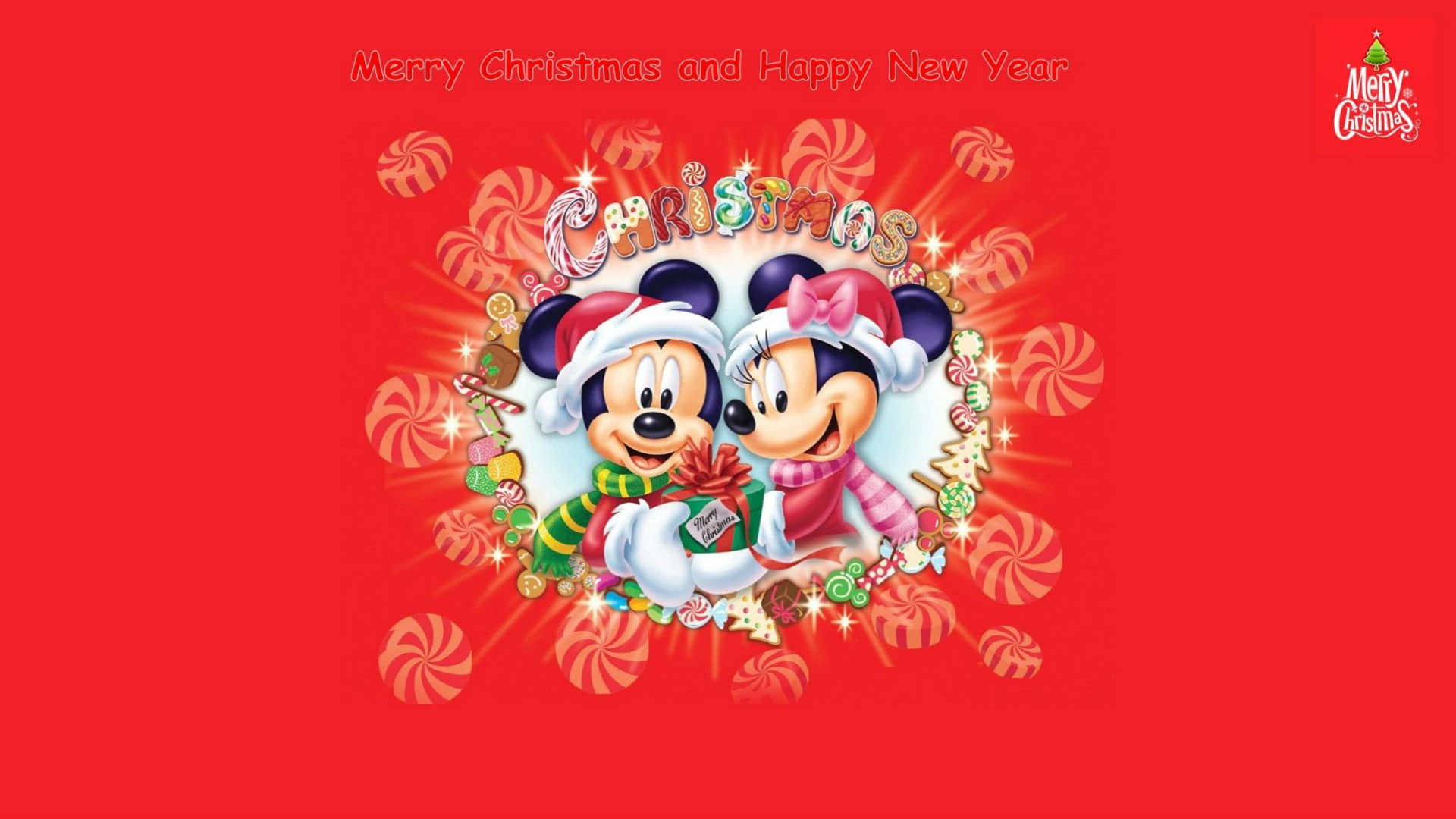 'feieredas Neue Jahr Mit Mickey Mouse' Wallpaper