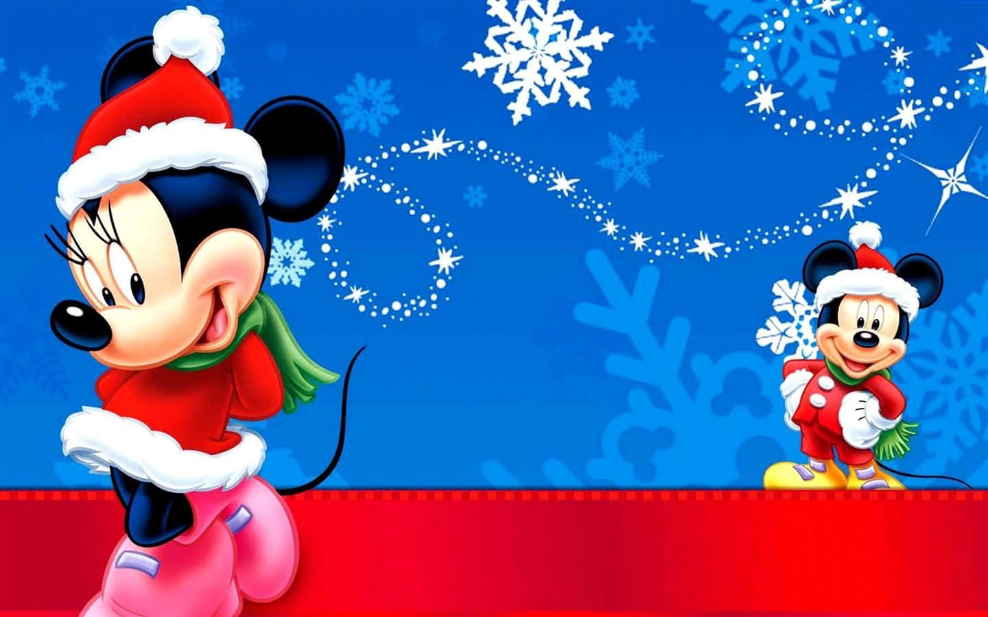 Mickey Mouse ønsker dig et godt nyt år! Wallpaper