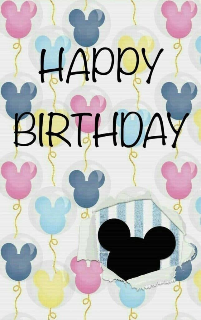 Mickey Mouse Head Birthday Balloons Wallpaper