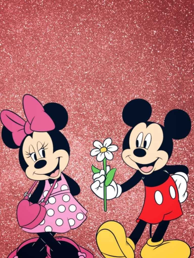 Mickey Mouse Hjem 768 X 1024 Wallpaper