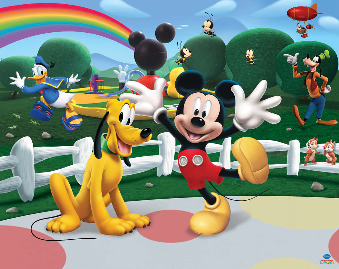 Kommnach Hause Zum Glücklichsten Ort Der Welt: Mickey Mouse Home Wallpaper