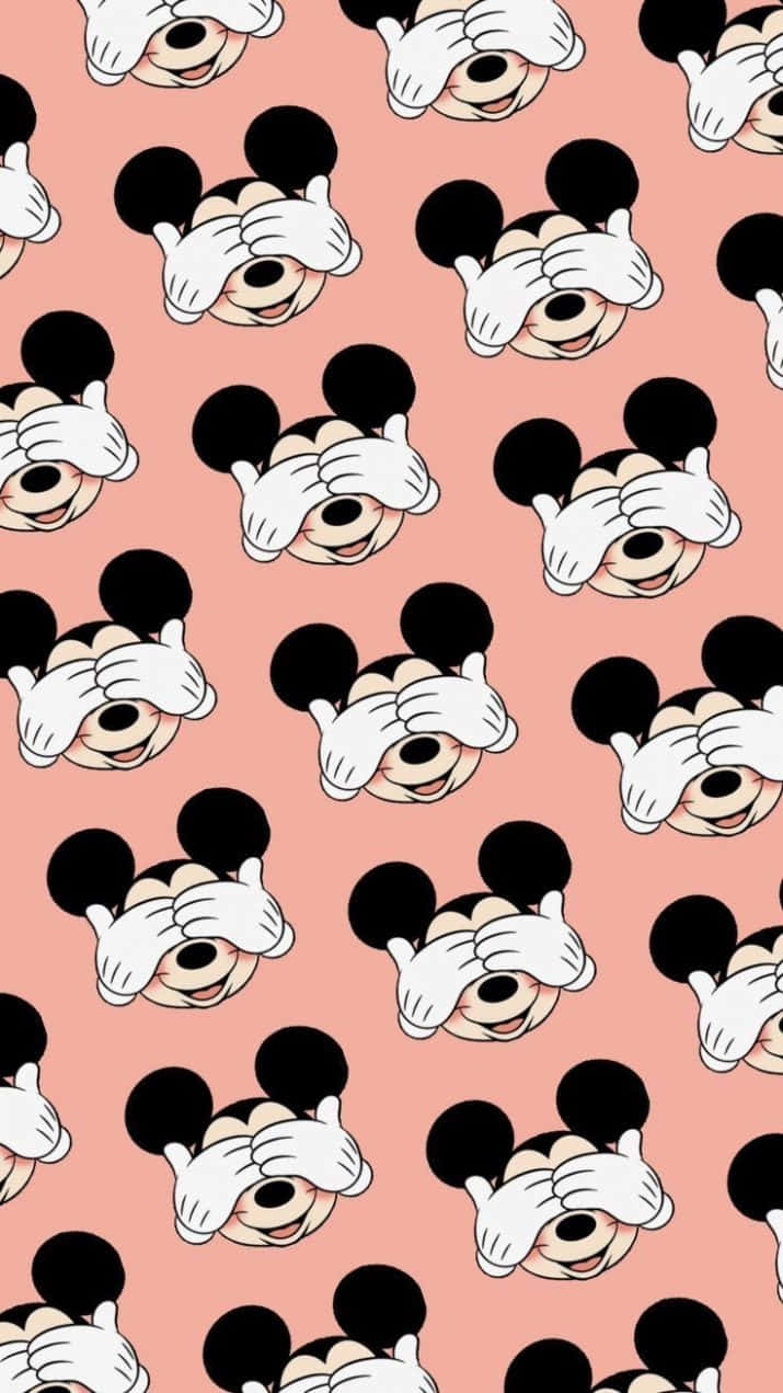 Detstorslagna Mickey Mouse-hemmet. Wallpaper