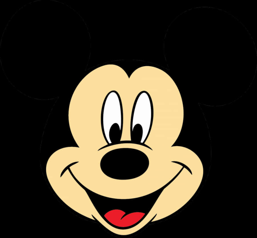Mickey Mouse Iconic Face Smile PNG