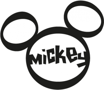 Mickey Mouse Logo Stylized PNG