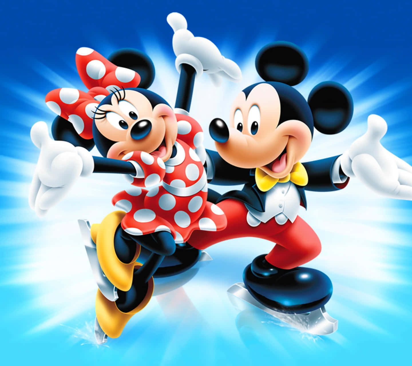 Dêas Boas-vindas Ao Ano Novo Com O Mickey Mouse. Papel de Parede