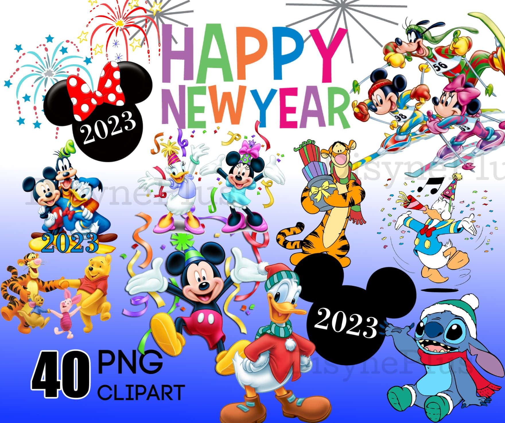 Feiernsie Das Neue Jahr Mit Micky Maus Wallpaper
