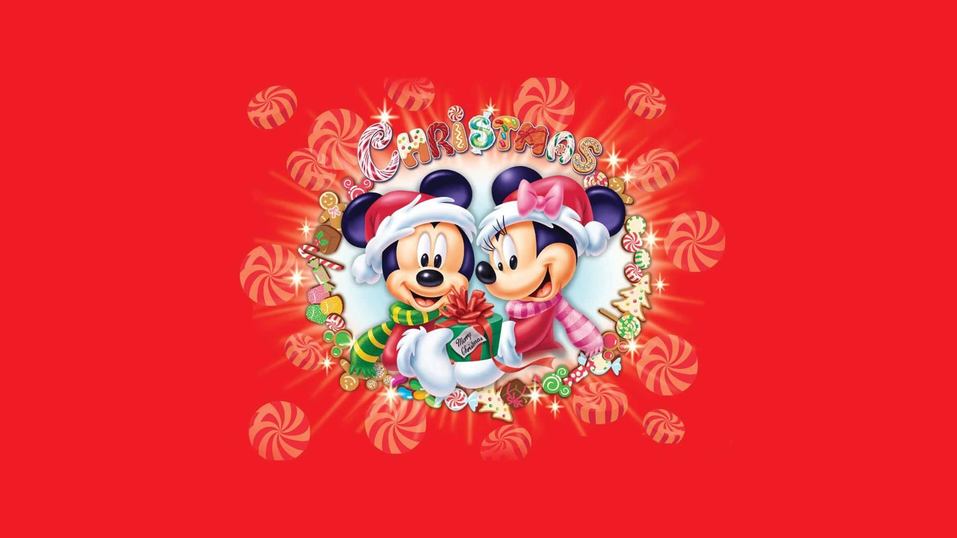 Einfrohes Neues Jahr Mit Mickey Mouse! Wallpaper