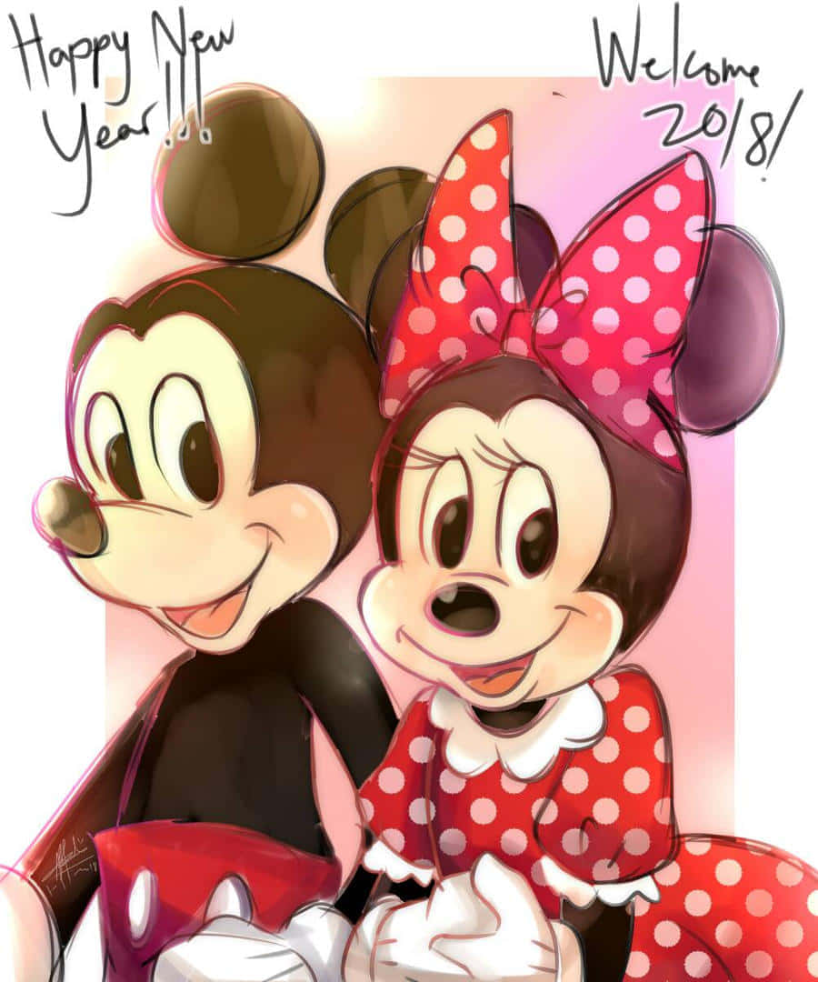 Image  Celebrate The New Year With Mickey Mouse Wallpaper