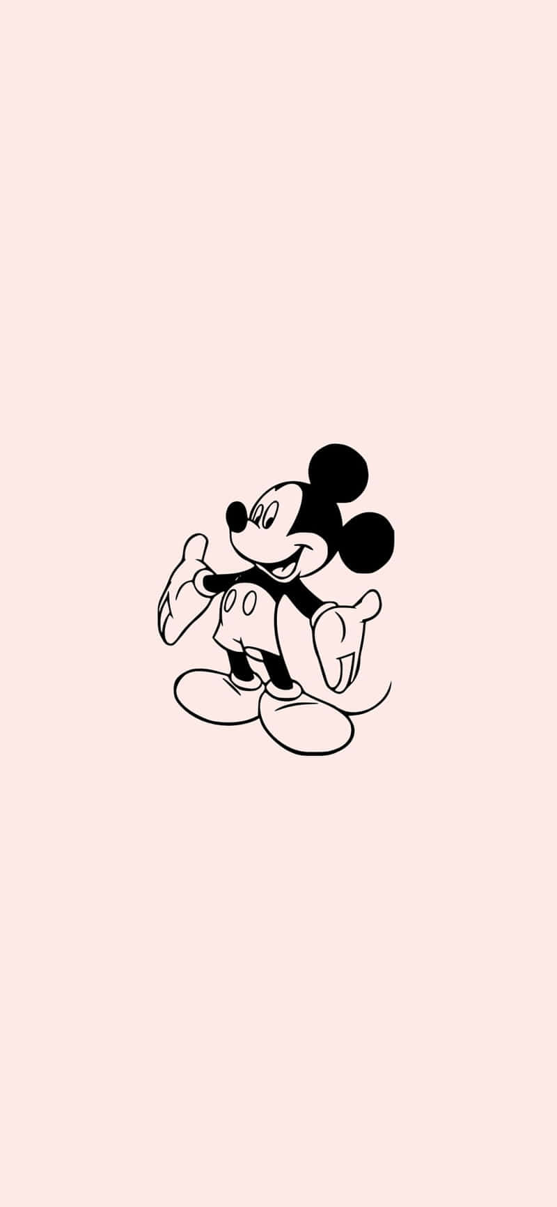 Mickey Mouse Pastel Background Wallpaper