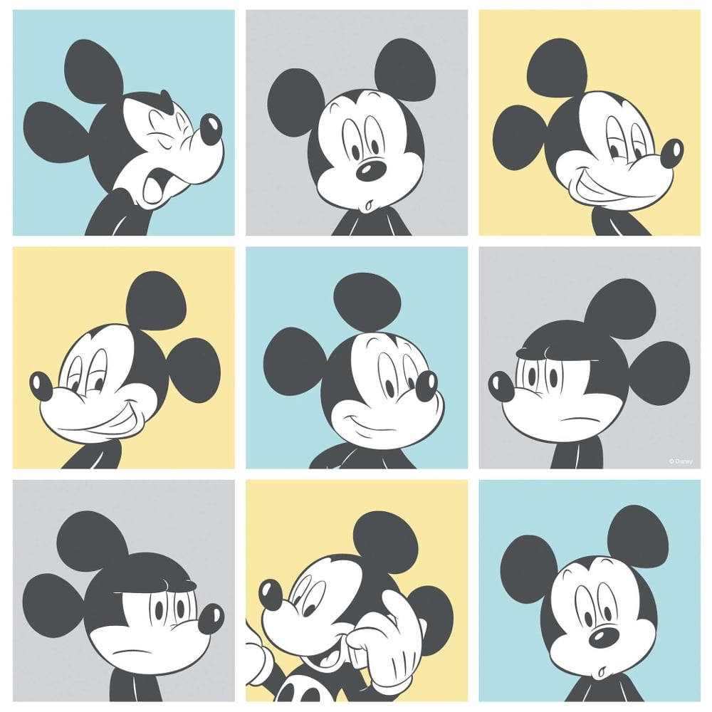 The Infamous Mickey Mouse in Pop-Art Style Wallpaper